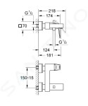 GROHE - Eurocube Vanová baterie, chrom 23140000