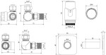 MEXEN/S - G00 termostatická souprava pro radiátor + krycí rozeta S, chrom W903-900-909-01