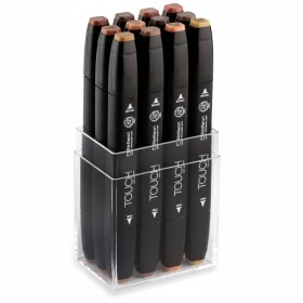 ShinHan TOUCH Twin Marker sada 12 ks přírodní hnědé odstíny