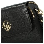 Módní dámská koženková crossbody kabelka LB Stylish, černá
