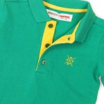 Tričko chlapecké Polo s krátkým rukávem, Minoti, 1POLO 8, zelená - 74/80 | 9-12m