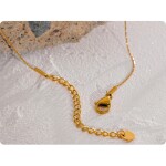 Ocelový náhrdelník se sladkovodními perlami Ysa - chirurgická ocel, Zlatá 42 cm + 5 cm (prodloužení)