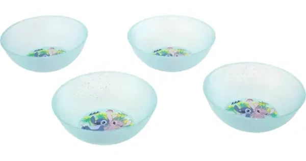 STOR Sada dětských misek Stitch / 4 ks / Plast / Do myčky i mikrovlnky (11251)