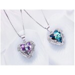 Náhrdelník Swarovski Elements Angel Wings - andělská křídla, Modrá 40 cm + 5 cm (prodloužení)