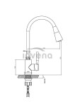 INVENA - Dřezová baterie HULA PLUS béžová BZ-85-P03-L