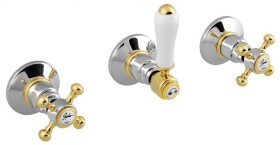 SAPHO - ANTEA podomítková sprchová baterie, 2 výstupy, chrom/zlato SET305-102