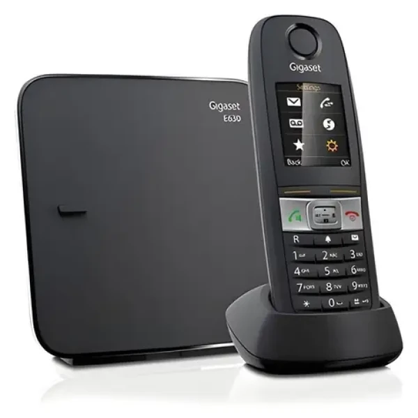 Gigaset E630 černá / DECT bezdrátový telefon / GAP / IP65 (S30852-H2503-C101)