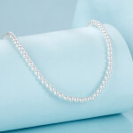 Elenys stříbrný perlový pozlacený náhrdelník Pearl 18K bílé zlato