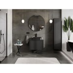 MEXEN/S - Orio koupelnová skříňka pod umyvadlo 70 cm s deskou, 1 šuplík, černá mat 91A10-07047-1-BFC71