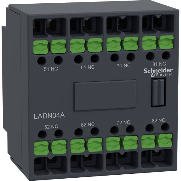 Schneider Electric LADN04A blok pomocných spínačů 4 rozpínací kontakty s pomocným kontaktem 1 ks