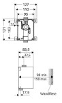 SCHELL - Compact II Základní těleso pro podomítkový splachovač pisoáru 011930099