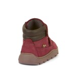 Dívčí zimní barefoot boty ZERU TEX Bordeaux, Froddo, G2110150-6, červená - 20