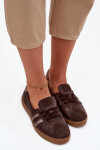 Kožené semišové dámské polobotky typu barefoot Zazoo N1341 čokoládové 41