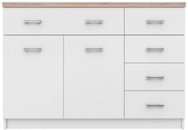 ARTEN (NANO Systems s.r.o.) Komoda TOP MIX-2D5S (Dub sonoma/bílá)