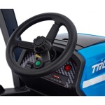 Mamido Dětský elektrický traktor BLAST s přívěsem 2x200W modrý