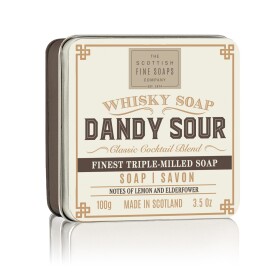 SCOTTISH FINE SOAPS Mýdlo v plechové krabičce Dandy Sour Cocktail 100 g, béžová barva, hnědá barva, kov