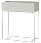 Ferm Living Stojan na květiny Plant Box Light Grey, šedá barva, kov
