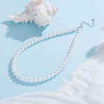 Perlový náhrdelník Christina - 5 mm perla, stříbro 925/1000, Bílá 39 cm + 7 cm (prodloužení)