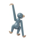 Kay Bojesen Dřevěná opička Monkey Mini Vintage Blue 9,5 cm, modrá barva, dřevo