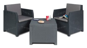 TOOMAX DIANA 2 SEATER zahradní plastový set - grafit