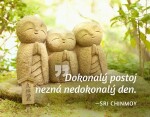 Magnet na lednici - Dokonalý postoj nezná nedokonalý den. - Sri Chinmoy