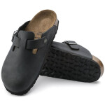 Dámské/pánské žabky Birkenstock Boston Black oil leather narrow narrow (0059463) 37