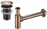 MEXEN/S - Umyvadlový sifon s výpustí click-clack bez přepadu, stará měď 7991050-45