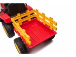 Mamido Elektrický traktor s vlečkou T2 červený 12V7Ah EVA kola