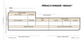 Příkaz k úhradě jednoduchý, 21 × 10 cm, 100 listů, NCR