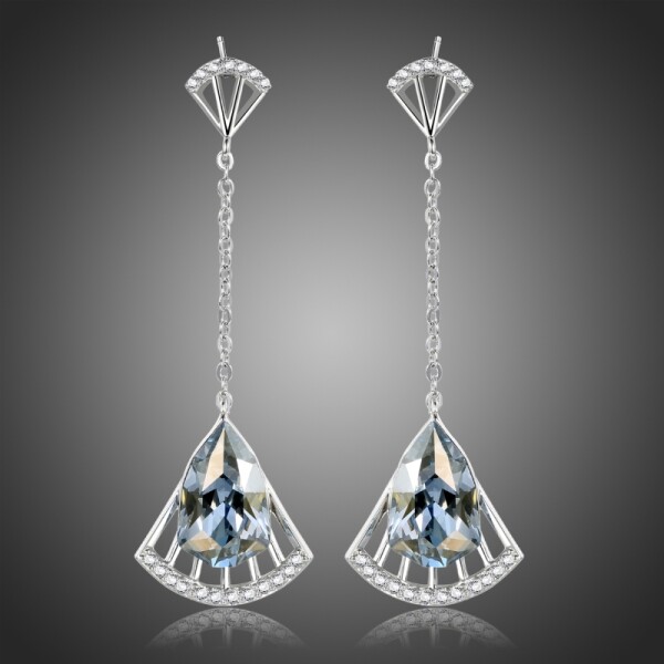 Náušnice Swarovski Elements Luziana, Modrá
