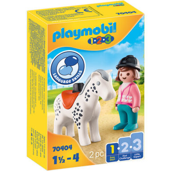 Playmobil 1.2.3 70404 Jezdec s koněm / od 18 měsíců (70404-PL)