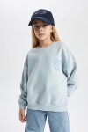 DEFACTO Girl Relax Fit Crew Neck Sweatshirt