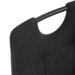 Jídelní židle, černá, látka, DCL-V2017 BK2