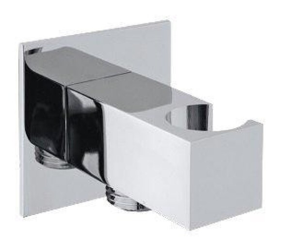 SAPHO - Držák sprchy hranatý, pevný, s vyústěním, chrom SG303