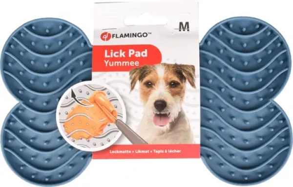 Flamingo Yummee Lízací podložka modrá / velikost M (FLA-520213)