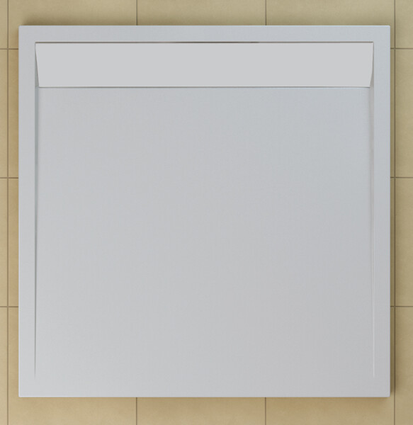 SanSwiss WIQ 090 04 04 Sprchová vanička čtvercová 90×90 cm bílá, kryt bílý, skládá se z WIQ 090 04 a BWI 090 04 04