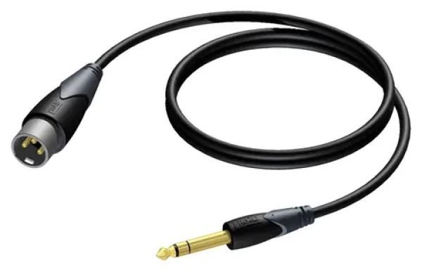Procab CLA724/3 XLR(M) - Jack 6,3mm(M) / Audio kabel / Stereo / 3 m (1KPCL070)