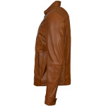 Pánská Kožená Bunda Eleanor Giselle Brixton Hnědá Velikost: M