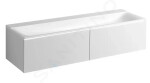 GEBERIT - Xeno 2 Skříňka pod umyvadlo Varicor 1600 mm s LED svítidlem, 2 zásuvky, matná bílá 500.346.01.1