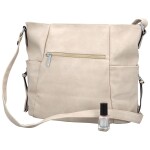 Trendy dámská koženková crossbody kabelka, Lisana, krémová