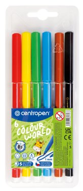 Dětské fixy Centropen Colour World 7550 sada 6ks