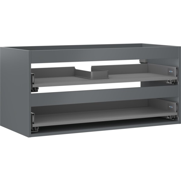 MEXEN - Box-A skříňka pro umyvadlo 100, 2 zásuvky, grafit mat 91AX0-1000-470-2-66