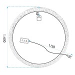 Tutumi - Zrcadlo LED 60cm 107 HOM-02700