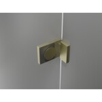 MEXEN/S - Lunar L sprchové dveře křídlové pravé 85 cm, transparent, zlatá kartáčovaná 834L-085-000-55-00-P