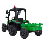 Mamido Dětský elektrický traktor BLAST s přívěsem 2x200W zelený