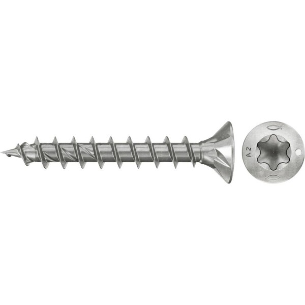 Fischer 574060 šrouby do dřevotřísky 3.5 mm 30 mm TX Nerezová ocel 200 ks