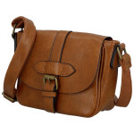 Trendy dámská koženková crossbody kabelka Divina, hnědá