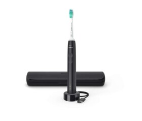 Philips HX3673/14 Sonicare 3100, zubní kartáček, pro dospělé, 31000 kmitů/min, časovač, tlakový senzor, pouzdro, černý