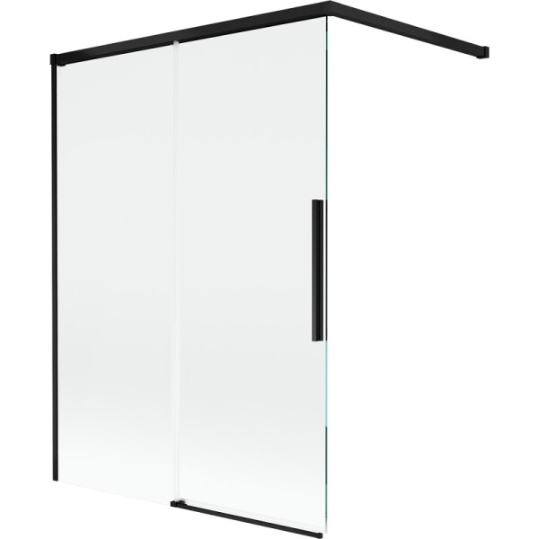 MEXEN/S - Rox vanová zástěna 2-křídlová posuvná 120 x 150, transparent, černá 8C9-120-003-70-00