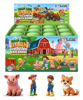 Bomba do koupele KOOLKIDZ Farma s překvapením farma Jablko 150g